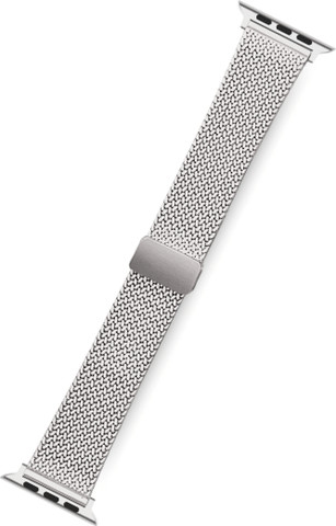 רצועה לאפל ווטש 40/41/42mm ברזל Mesh סגירה מגנטי כסוף