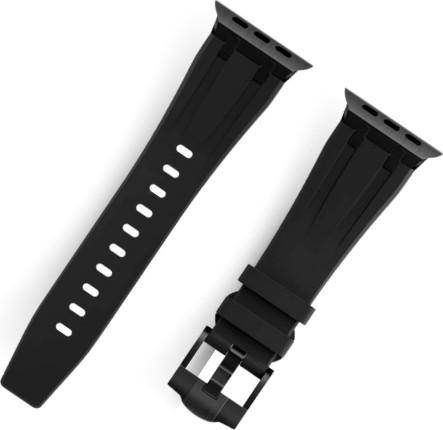 רצועה לאפל ווטש 42/44/45/49mm סיליקון איכותית אבזם שחור סגנון AP שחור