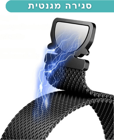 רצועת ברזל מגנט Mesh Quick Release 20mm שחור
