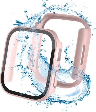 כיסוי מגן לשעון אפל ווטש 10 42mm נגד מים IP68 מרובע ורוד