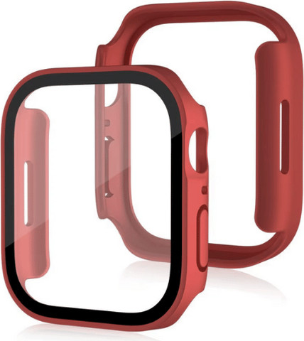 כיסוי מגן לשעון אפל ווטש 10 42mm נגד מים IP68 מרובע אדום
