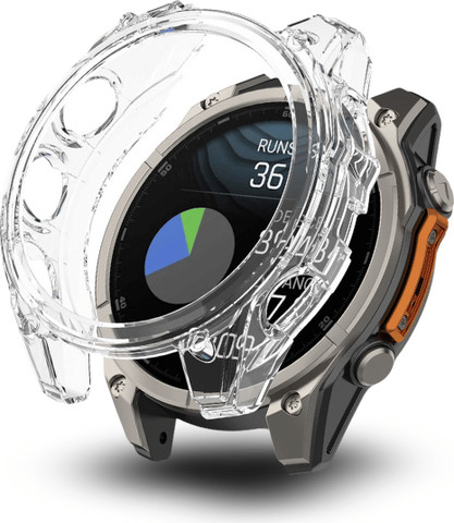 כיסוי מגן חלקי Garmin Fenix 8 51mm מסיליקון שקוף