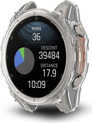 כיסוי מגן חלקי Garmin Fenix 8 51mm מסיליקון שקוף