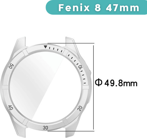 כיסוי מגן מסך זכוכית Garmin Fenix 8 47mm שקוף