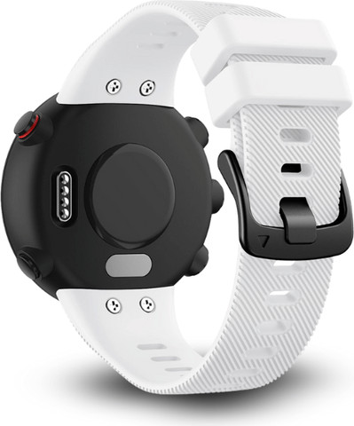 רצועת סיליקון לשעוני Garmin Forerunner 45/45S Swim 2 לבן אבזם שחור