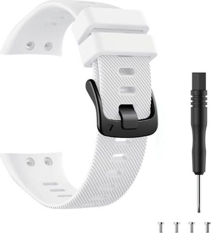 רצועת סיליקון לשעוני Garmin Forerunner 45/45S Swim 2 לבן אבזם שחור