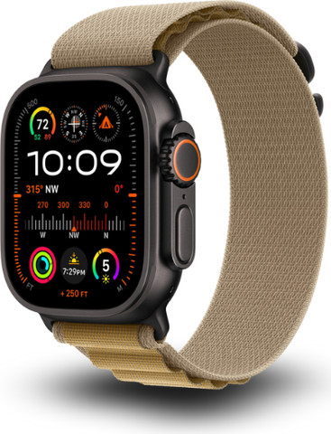 רצועה לאפל ווטש Alpine Loop בד 44/45/46/49mm Beige