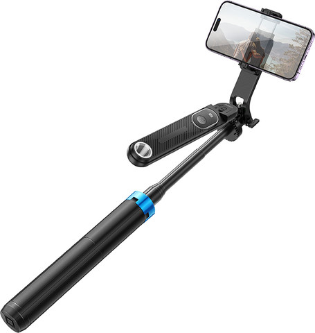 חצובה 4 רגליים 1.75 מטר מוט סלפי עם שלט רחוק Bluetooth דגם HOCO K22