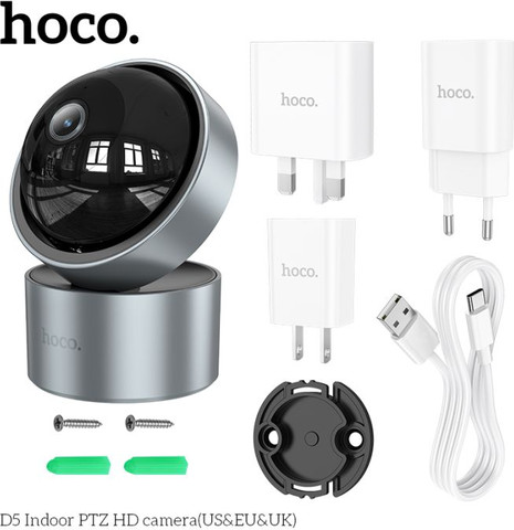מצלמת אבטחה אלחוטית WIFI מסתובבת Hoco D5 Indoor PTZ 3MP
