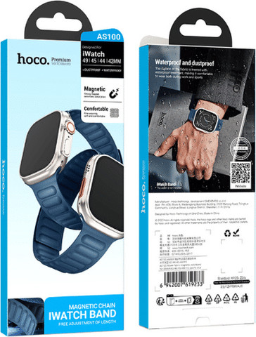 רצועה לאפל ווטש 40/41/42mm בד FineWoven סגירה מגנטית Blue hoco AS100