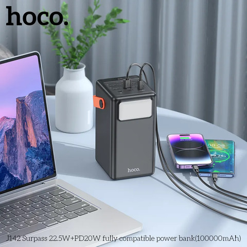 סוללת גיבוי 100,000mAh 65W מטען נייד ופנס Hoco DB03 Max