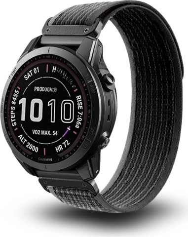 רצועה לשעון גרמין ניילון QuickFit 26MM צבע שחור אפור Trail Loop