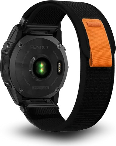 רצועה לשעון גרמין ניילון QuickFit 26MM צבע שחור Trail Loop