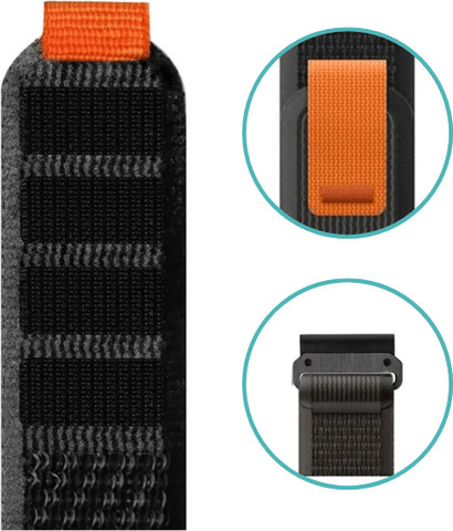רצועה לשעון גרמין ניילון QuickFit 26MM צבע שחור Trail Loop