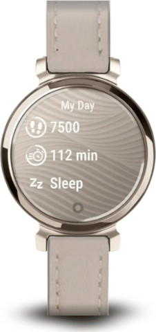 רצועת עור לשעון Garmin Lily 2 צבע Beige אבזם כסוף