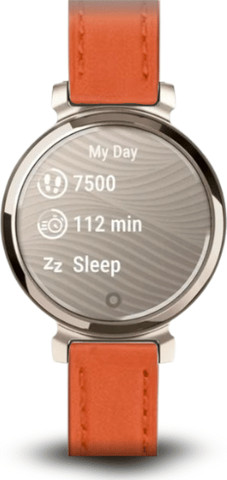רצועת עור לשעון Garmin Lily 2 צבע Orange אבזם כסוף