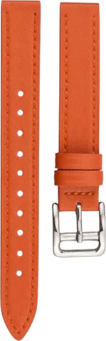 רצועת עור לשעון Garmin Lily 2 צבע Orange אבזם כסוף