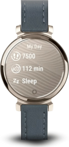 רצועת עור לשעון Garmin Lily 2 צבע Blue אבזם כסוף