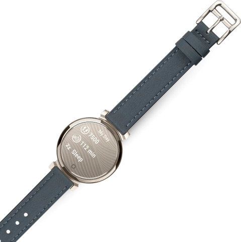 רצועת עור לשעון Garmin Lily 2 צבע Blue אבזם כסוף