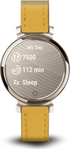 רצועת עור לשעון Garmin Lily 2 צבע Yellow אבזם כסוף