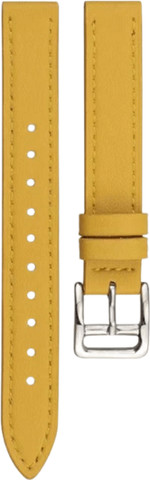רצועת עור לשעון Garmin Lily 2 צבע Yellow אבזם כסוף
