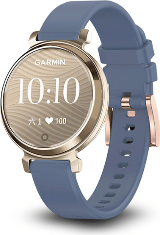 רצועת סיליקון לשעון Garmin Lily 2 צבע Grey Blue אבזם Rose