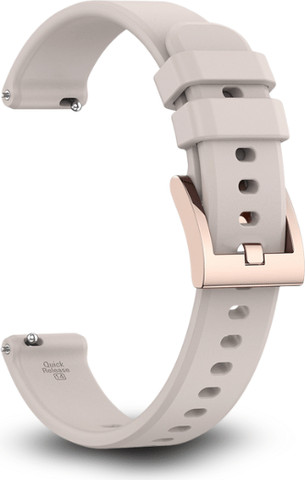 רצועת סיליקון לשעון Garmin Lily 2 צבע Sand Grey אבזם Rose