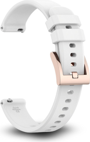 רצועת סיליקון לשעון Garmin Lily 2 צבע White אבזם Rose Gold