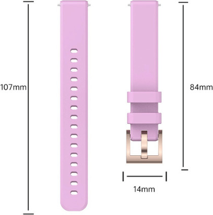 רצועת סיליקון לשעון Garmin Lily 2 צבע White אבזם Rose Gold