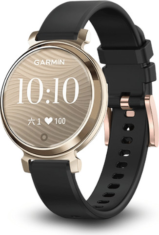רצועת סיליקון לשעון Garmin Lily 2 צבע Black אבזם Rose Gold