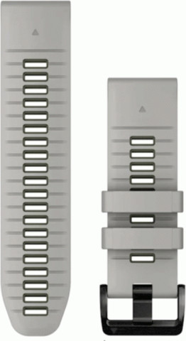 רצועת סיליקון מקורית לשעוני גרמין QuickFit 26MM Fog Gray/Moss