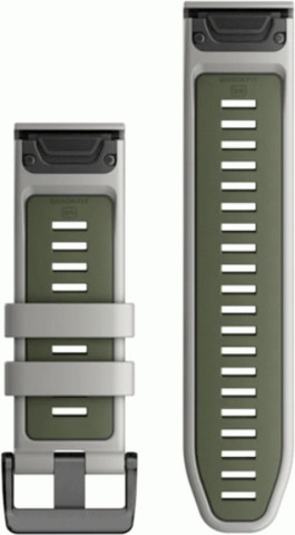 רצועת סיליקון מקורית לשעוני גרמין QuickFit 26MM Fog Gray/Moss