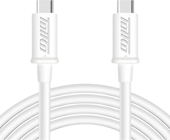 כבל 60W USB C באורך 2 מטר USB ל-USB-C לטעינה והעברת נתונים Toiko