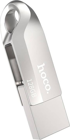 דיסק און קי כפול Hoco UD8 בנפח 128GB עם חיבור USB-A ו-USB-C מהיר במיוחד