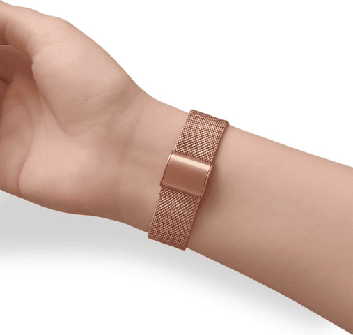 רצועת ברזל צרה עם סוגר Quick Release 22mm צבע Rose Gold
