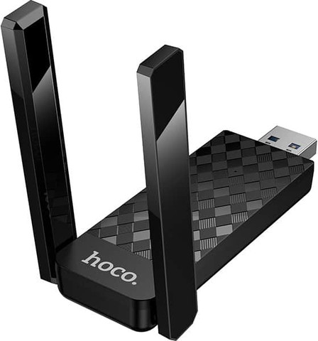 מתאם רשת אלחוטי USB במהירות 600Mbps עם תמיכה ב-Wi-Fi 6 דגם Hoco HI34