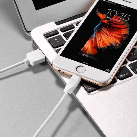 כבל טעינה וסנכרון מהיר אורך 3 מטר חיבור USB-A לLightning דגם Hoco X1