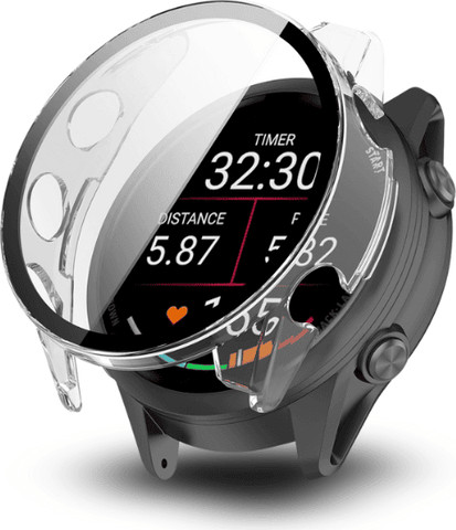 כיסוי היקפי מלא זכוכית Garmin Forerunner 970 47mm שקוף