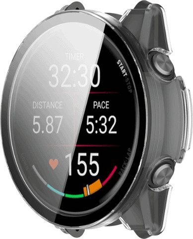 כיסוי היקפי מלא זכוכית Garmin Forerunner 970 47mm שקוף