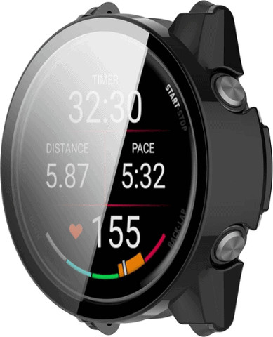 כיסוי היקפי מלא זכוכית Garmin Forerunner 570 42mm שחור