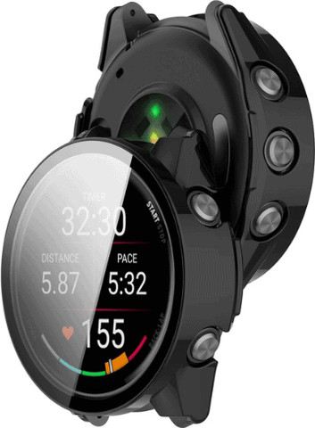 כיסוי היקפי מלא זכוכית Garmin Forerunner 570 42mm שחור