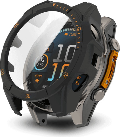 כיסוי מגן מסך זכוכית Garmin Fenix 8 47mm Solar שחור