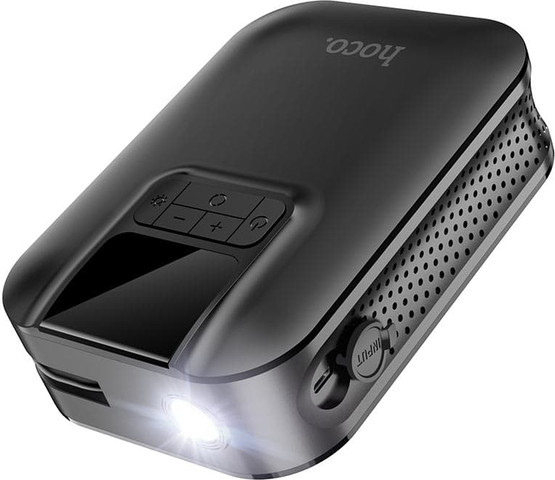 קומפרסור לניפוח גלגלים פנס וסוללת גיבוי 5,000mAh דגם HOCO S53