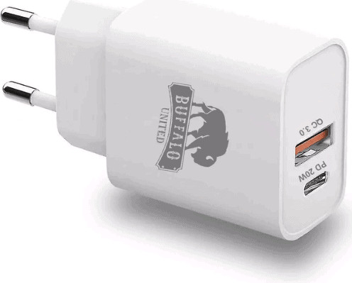 ראש מטען 20W מבית באפאלו חיבור USB-A וחיבור USB-C PD
