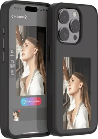 כיסוי חכם לאייפון iPhone 13 תמונה דיגטלית מתחלפת NFC שחור
