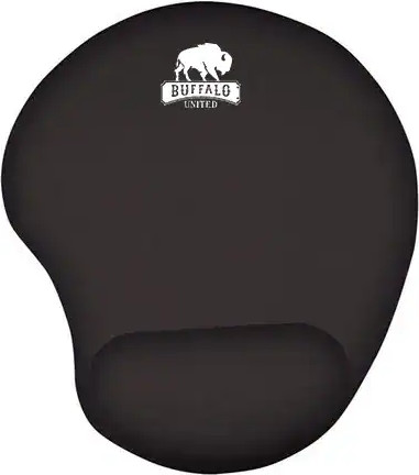 משטח לעכבר פד ג’ל ארגונומי שחור מבית Buffalo