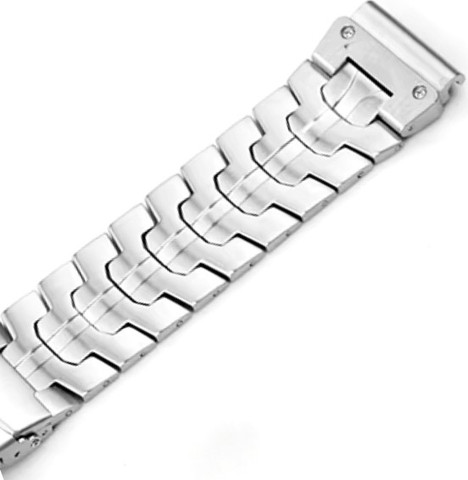 רצועת ברזל Garmin QUICKFIT 22MM בצבע כסף LEOBANDS IRON GQ01