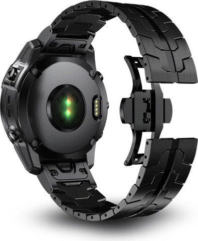 רצועת ברזל Garmin QUICKFIT 22MM בצבע שחור LEOBANDS IRON GQ01