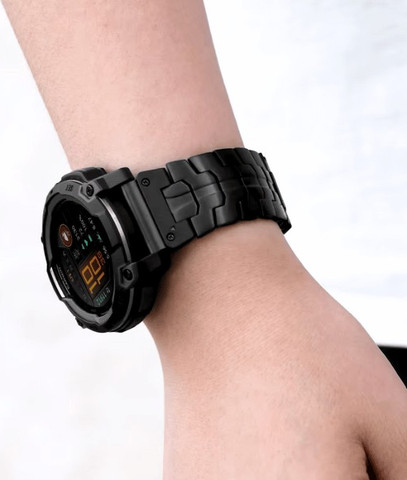 רצועת ברזל Garmin QUICKFIT 22MM בצבע שחור LEOBANDS IRON GQ01
