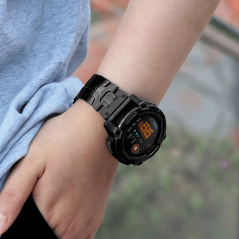 רצועת ברזל Garmin QUICKFIT 22MM בצבע שחור LEOBANDS IRON GQ01